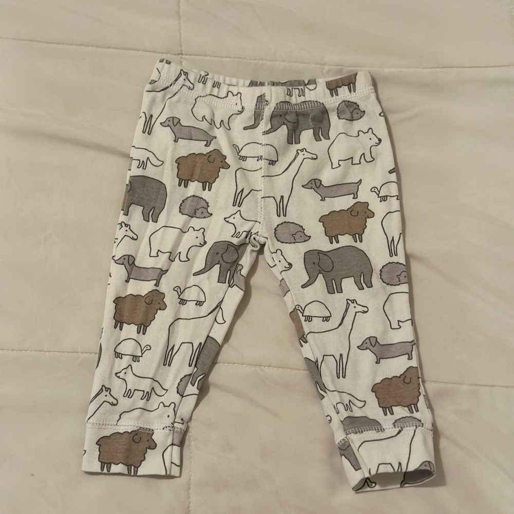 Carter's Animal Friends Leggings - White and Brown